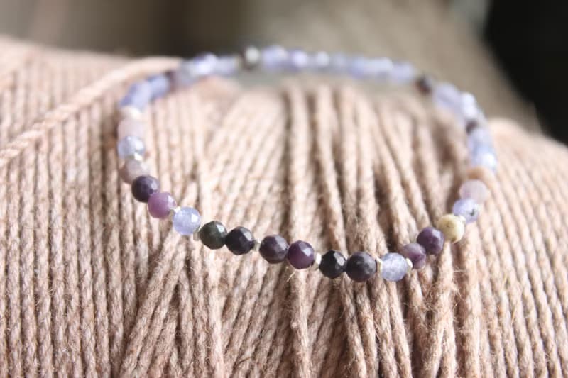 【純銀彈性手鍊】舒俱萊/丹泉石/碎銀片/設計師手作商品