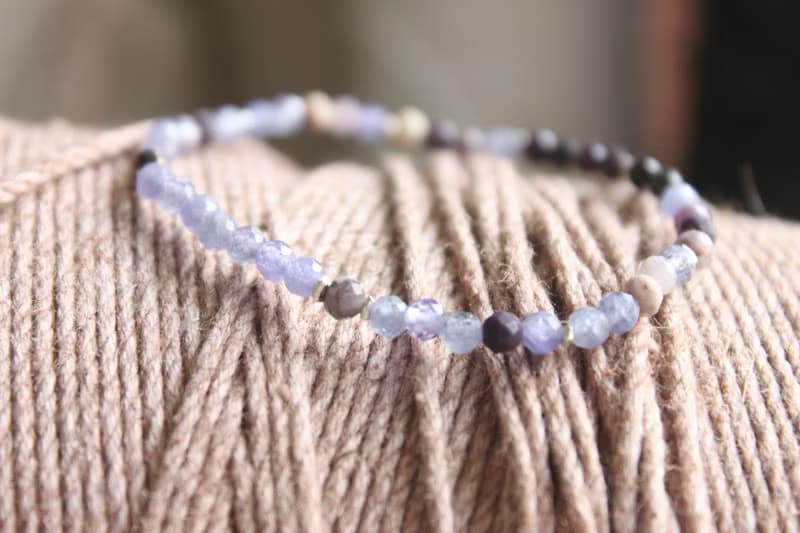 【純銀彈性手鍊】舒俱萊/丹泉石/碎銀片/設計師手作商品