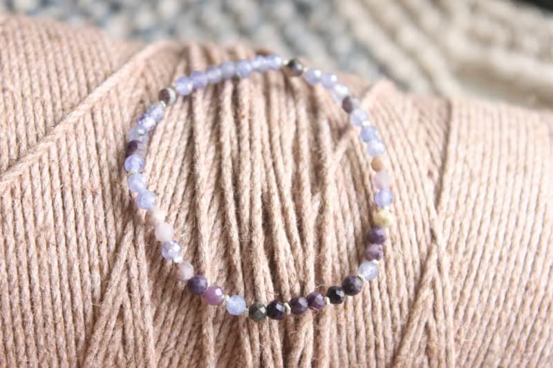 【純銀彈性手鍊】舒俱萊/丹泉石/碎銀片/設計師手作商品