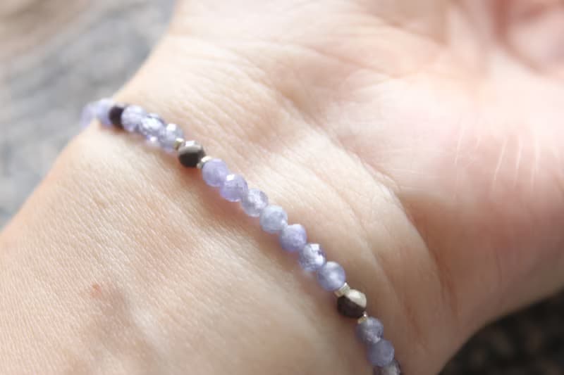 【純銀彈性手鍊】舒俱萊/丹泉石/碎銀片/設計師手作商品