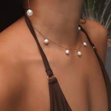 天然淡水珍珠不規則設計垂墜耳環  | 可改夾式 生日 聖誕禮盒