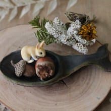 純手捏鯨魚造型陶瓷湯匙