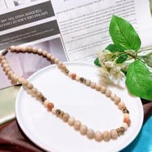 【西洋古董飾品】稀有 天然玉化石 皮卡索碧玉 印加石 象牙石 項