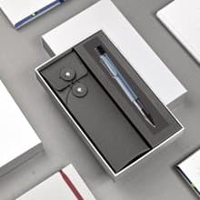 LAMY 原子筆 黑線圈筆袋禮盒 / AL star 恆星系列 - 限量  銀藍