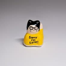 街頭開運招財貓-T恤貓-Sorry I'm late!