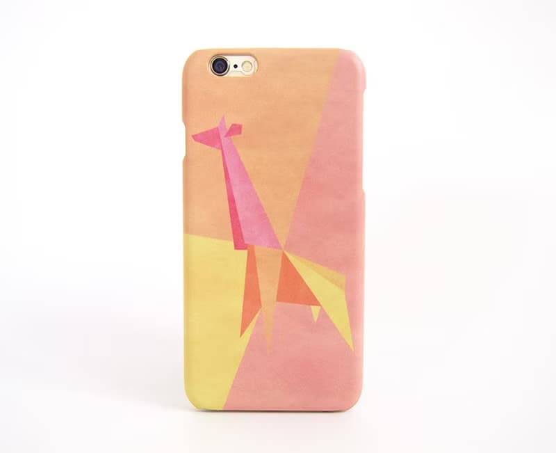 Geometric Giraffe (Pink/Orange) iPhone case 手機殼 เคสยีราฟ