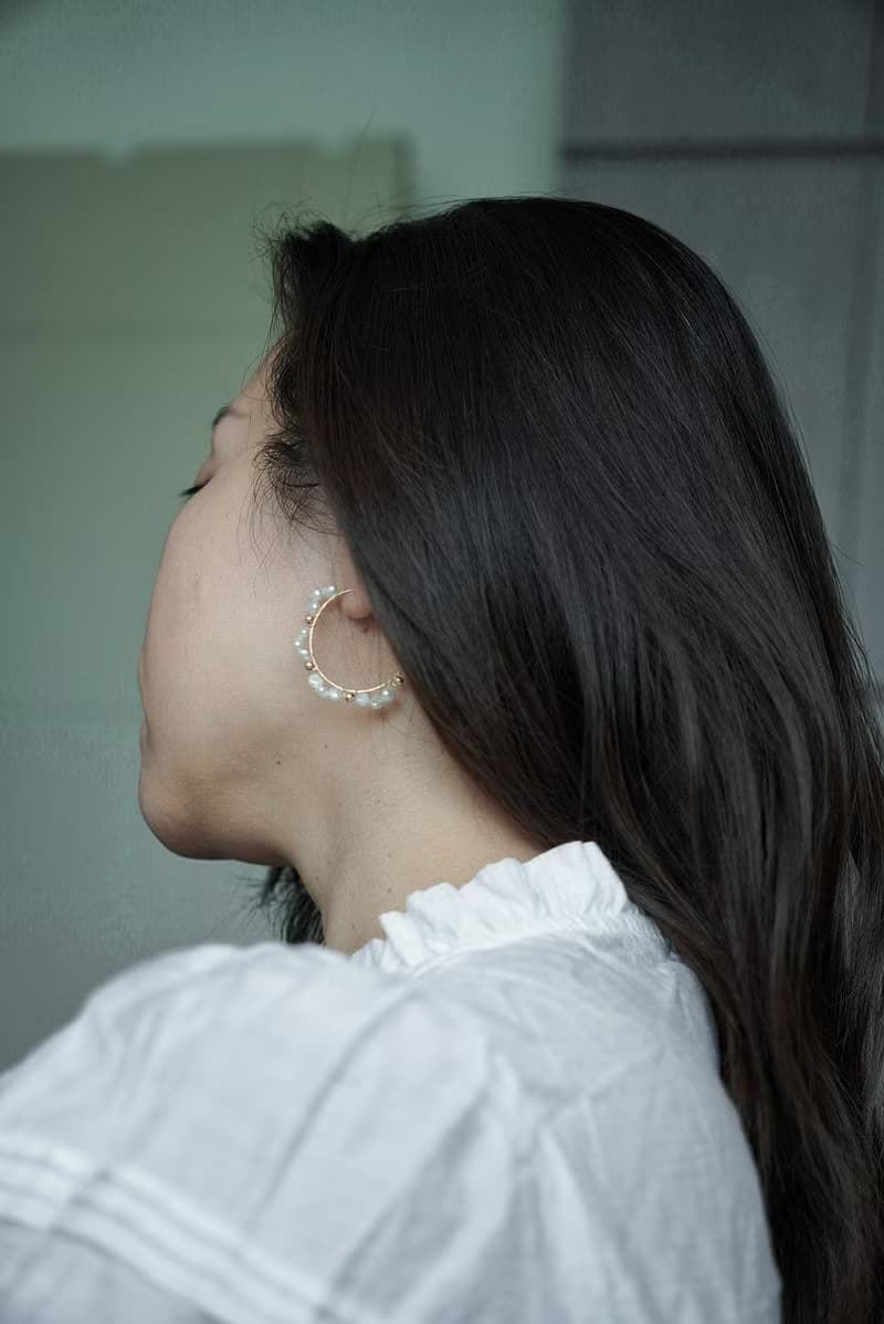 LETO 巴洛克珍珠蕾絲大耳圈 SV925/14KGF 天然珍珠耳環 正式 婚禮