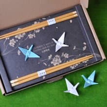 比翼雙飛 紙鶴筷架禮品組 結婚 禮物 情侶 入厝 搬家 禮盒 送禮