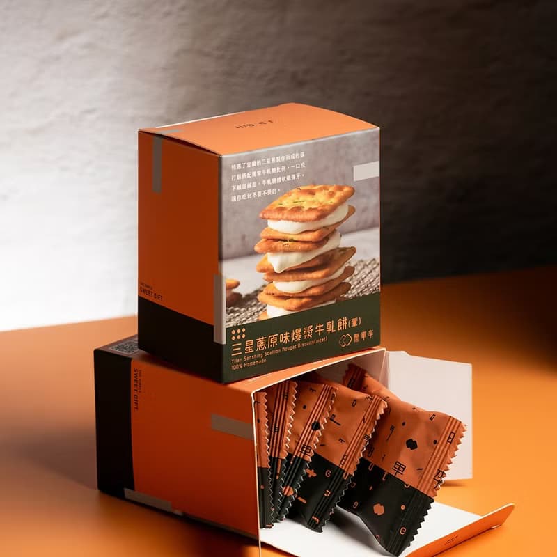 簡單李-三星蔥原味爆漿牛軋餅6入/一盒(葷)(台北知名伴手禮)