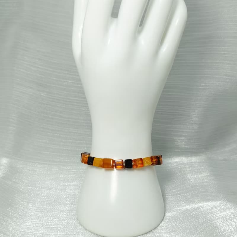 手鍊 琥珀 茶水晶 鈴鐺 925銀飾 手珠