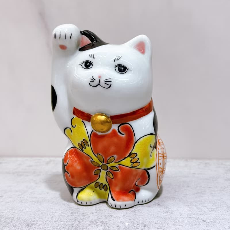 【繪彩迎福】日本九谷燒招財貓 | 色繪