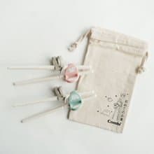 【combi】三階段彈力學習筷 (右手/左手, 附環保收納袋)