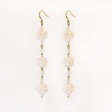 Iri Triplets 珍珠雪花三胞胎耳飾