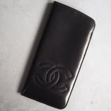 CHANEL シャネル ココ サングラスケース メガネ ブラック レザー ヴィンテージ