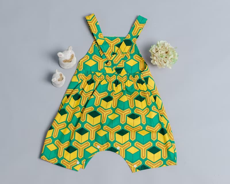 包屁鬆緊吊帶(短)褲-和風14 包屁 連身 嬰幼 彌月禮 短褲 防蚊