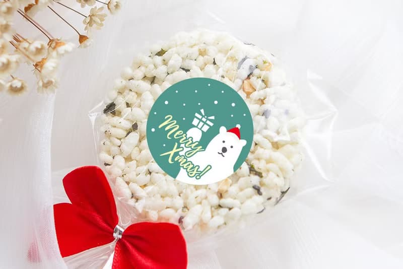 聖誕節禮物贈品 棒裝 圓型米香 海苔爆米香餅 素食可 聖誕夜 xmas