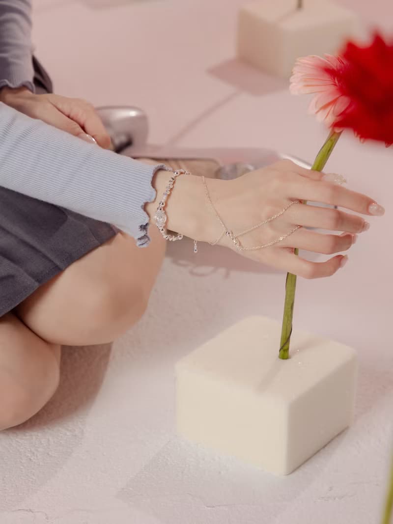 優雅芭蕾舞者。(2way)MUCHAT手作琉璃水晶層次手鍊