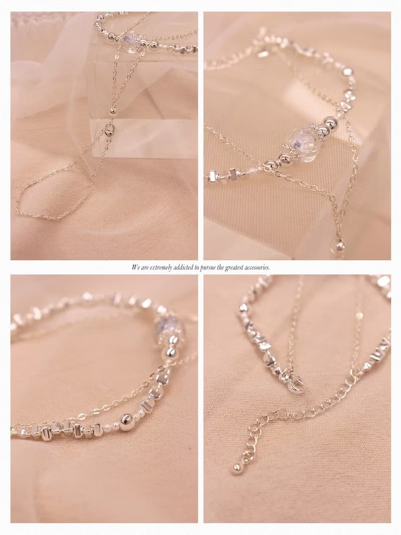 優雅芭蕾舞者。(2way)MUCHAT手作琉璃水晶層次手鍊