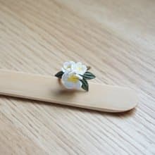 熱帶風情 雞蛋花 Plumeria 細工花戒指 接單製作