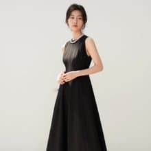 輕禮服 立裁版型無袖優雅連身裙