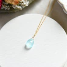 天空藍玉髓項鍊 石英 提升人際關係