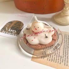 【聖誕系列】雪人Q餅 香氛蠟燭 聖誕禮物 交換禮物 甜點蠟燭