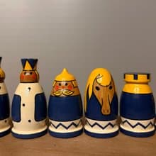 Soviet chess set for kids Matrioshkas, 1970-80