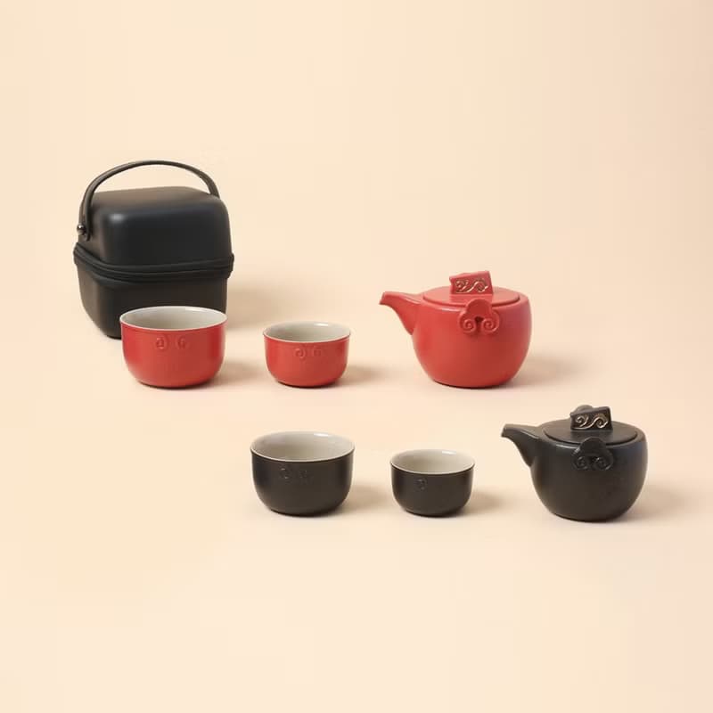 陸寶 稱心如意 旅行組 1壺2杯+便攜盒 旅行茶具