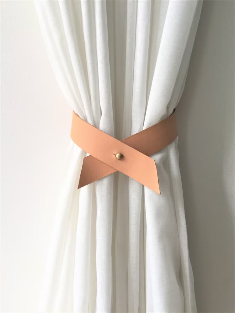 皮革窗簾綁帶//簡約主義//家居裝飾//窗簾//窗簾綁帶