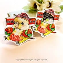 新春防水貼紙 / 小太陽鸚鵡財神大張防水貼紙