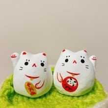 擴香石 | 緣起物系列 | 手繪 千萬両達摩 招財貓