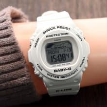 送料無料 CASIO カシオ Baby-G G-LIDE BLX-570 女性用腕時計 クォーツ ホワイト 手錶 古董錶 復古手錶 日本直送