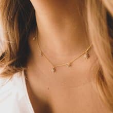 光芒四射八芒星項鍊 - 14K注金 - 歐美項鏈 - 金色項鏈