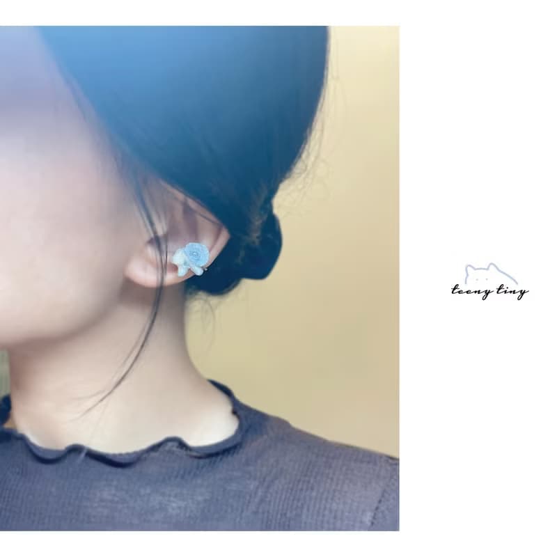 TeenyTinyCraft | 星骸•藍星 手工耳骨夾