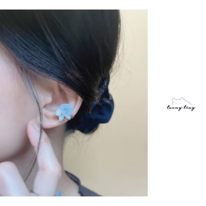 TeenyTinyCraft | 星骸•藍星 手工耳骨夾