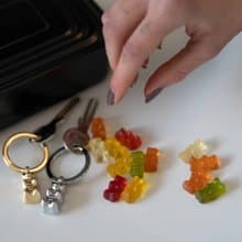 【畢業禮物】HARIBO × TROIKA 小熊軟糖鑰匙圈(銀色)