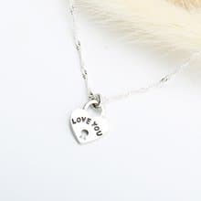 【Angel & Me】愛心 鎖頭 s925 純銀 項鍊 生日 週年 情人節 禮物