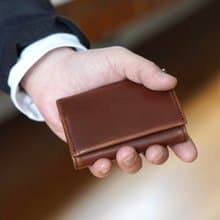 日本職人熟男 經典復古植鞣牛皮三折短夾 Made in Japan by SLOW