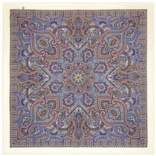 Original Pavlovo Posad Russian Shawl 100% Wool Woolen Scarf 125x125 cm 2044-0 N