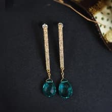 磷灰石幾何質感耳環 | K金耳環 輕珠寶 手工飾品 情人禮物