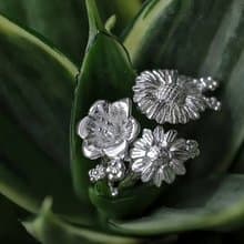 フリーサイズ ちいさなブーケのリング　MODEL silver by Gravi