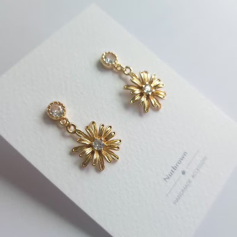 14K/耳飾-洋甘菊