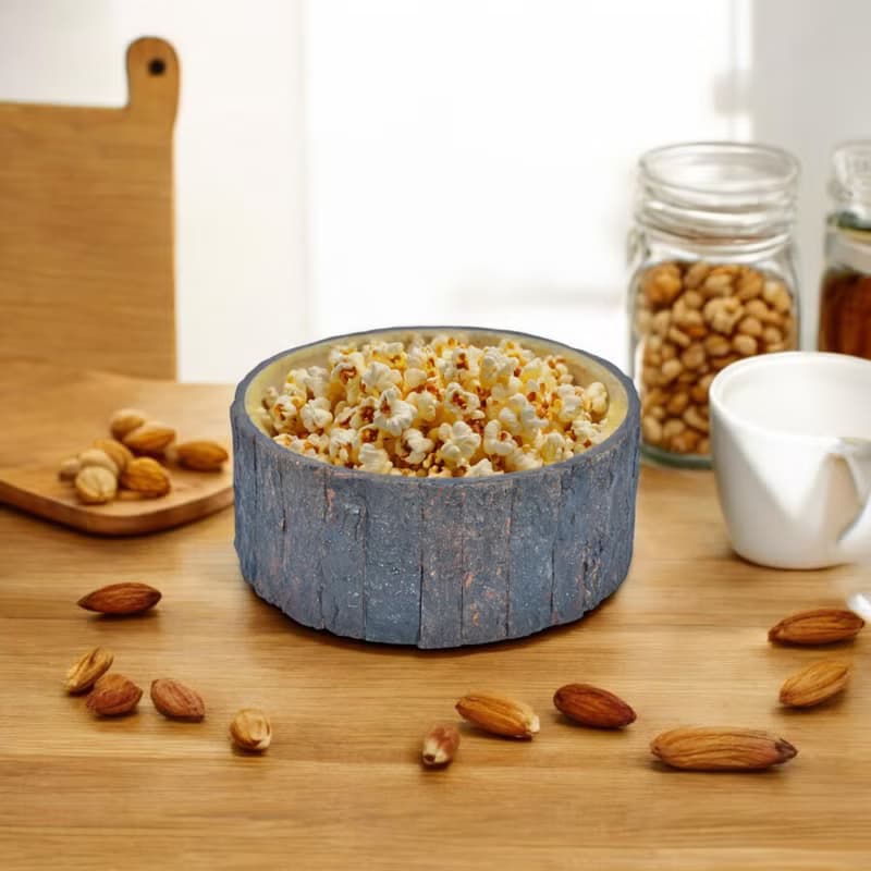 天然樹皮邊芒果木裝飾碗 鄉村風收納碗 擺飾木碗 7吋