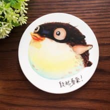 勇氣豚 吸水杯墊 陶瓷土杯墊 河豚