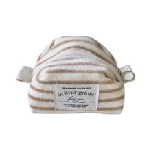 terry stripe pouch S_mocha