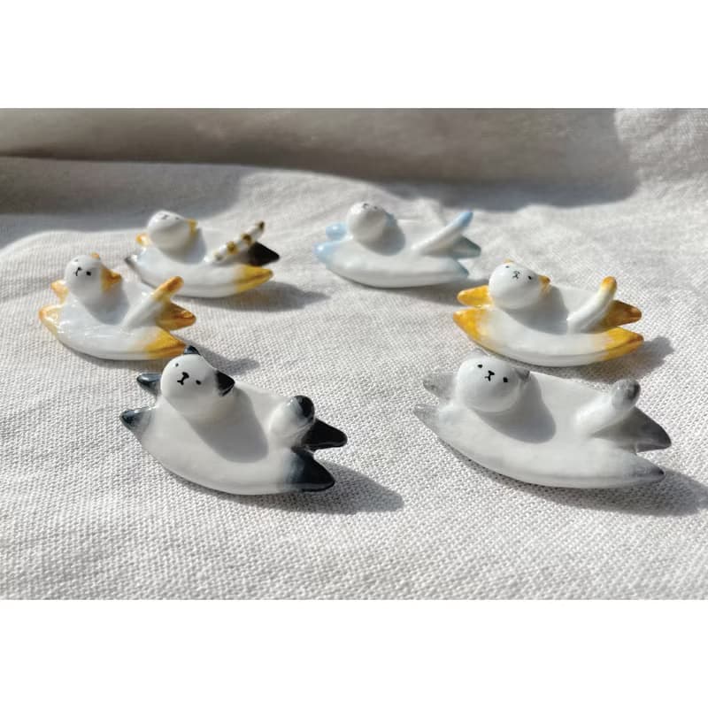 TeenyTinyCraft | 液態貓 手工手繪扣針/胸針