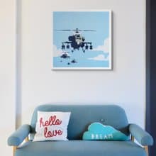 【英國 Banksy】藍牙畫布音箱 聯名款 Happy Chopper-快樂直升機
