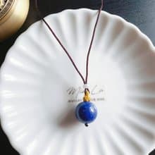 翡翠 護身藥師珠 青金石 手作吊墜 水晶 項鍊 禮物 長輩禮