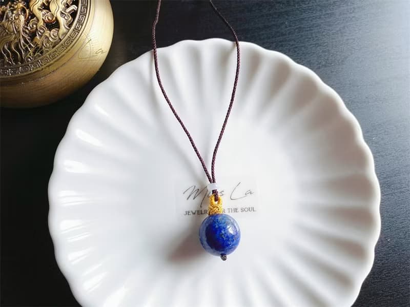 翡翠 護身藥師珠 青金石 手作吊墜 水晶 項鍊 禮物 長輩禮