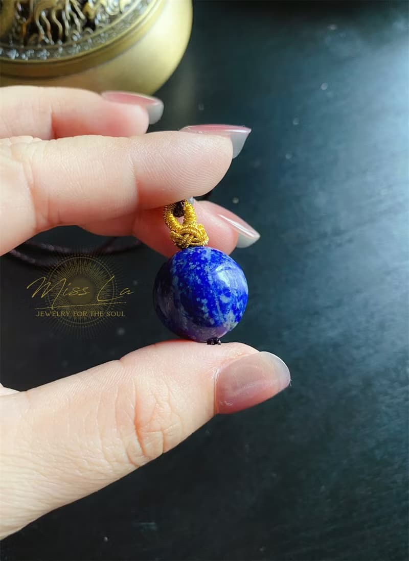 翡翠 護身藥師珠 青金石 手作吊墜 水晶 項鍊 禮物 長輩禮